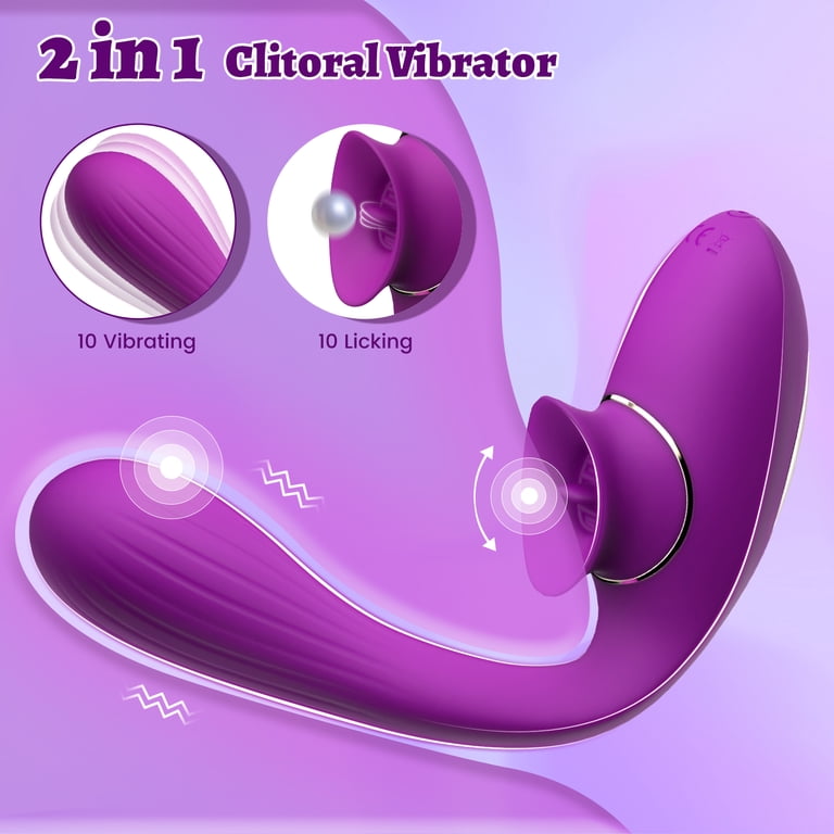 Blissmakers Bendable Stimulator Vibrators for Women, 2 in 1 Licking &  Vibrating Rechargeable Dildo Vibrator with 10 Modes, G spot Adult Sex Toys  for Womens Couples - Walmart.com