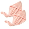 thumbnail image 1 of Set 2 piezas toalla para el cabello, toalla para el cabello de terciopelo coral, toalla para el cabello seco con botón, gorro para el cabello seco, gorro de baño, 1 of 6