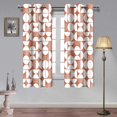 thumbnail image 3 of Retro Patterned Curtains 2 Panels, Modern Geometric Boho Circle Mid Century Blackout Curtain, Abstract Sunset Ocean Orange White Farmhouse Grommet Drapes for Living Room Bedroom Dining Room 42x63in, 3 of 7