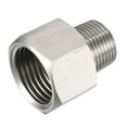 thumbnail image 1 of Adaptador de accesorio de tubería de rosca macho a hembra de acero inoxidable, 3/8 G x 1/2 G, 1 of 3