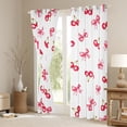 thumbnail image 3 of Manfei Lovely Bowtie Curtains and Drapes,Girl Bow Knot Black Out Curtains,Pink Cherry Curtains Pack of 2 (52x63 Each) For Girls,Microfiber Bedroom Decor, 3 of 6