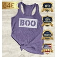 thumbnail image 2 of S4E Women's Distressed Boo Halloween Racerback Slim Fit Medium Purple, 2 of 4