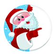 thumbnail image 1 of Round Resistance Microfiber Tablecloth, Decorative Table Cover , Santa, 1 of 6