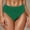 B_Green, variant on Women's Textureed Bikini Swim Bottom Briefs Ribbed High Cut Mid Waist Tummy Control Cheeky Bathing Suit Bottom Coffee XL