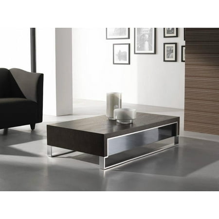 J M 888 D Contemporary Coffee Table With Oak Wooden Top Wenge J M 888 D Contemporary Coffee Table With Oak Wooden Top Wenge Colored Finish