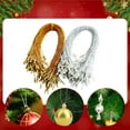 thumbnail image 3 of 200 unidades de cordón para colgar adornos navideños, cuerdas festivas precortadas para libros, Oro y plata, 3 of 6