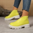 thumbnail image 6 of Bnwani Women Boots Fall Winter Fashion Low-Heel Thick Ankle Versatile Comfortable Casual Solid Retro Boot Yellow Size 9, 6 of 9