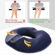 thumbnail image 4 of Cojín para silla con anillo hueco de espuma viscoelástica para aliviar el dolor de hemorroides y coxis, 4 of 5