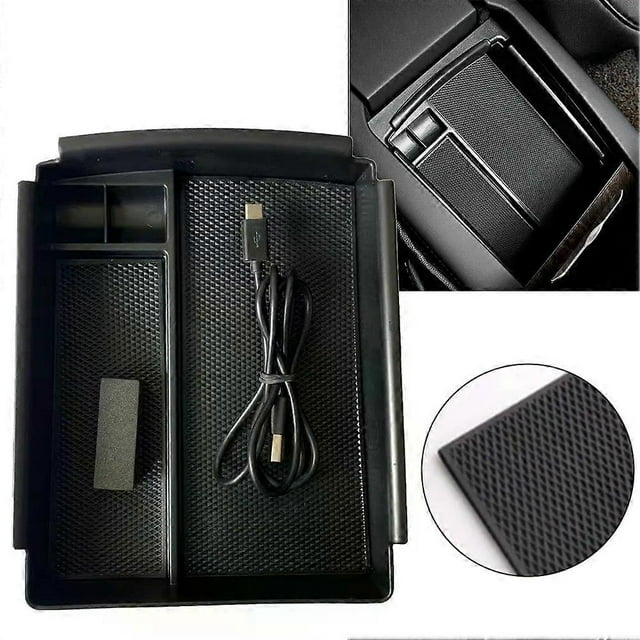 Car Console Armrest Storage Box Phone Wireless Charger For Tesla For Model X - For Tesla For Model S - Black