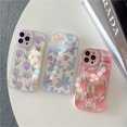thumbnail image 4 of Compatible with iPhone 13 Pro Max Case,Cute 3D Flower Wrist Chain Floral Print Cover Camera Protection Shockproof Phone Case for Women Girls Design for iPhone 13 Pro Max-Pink, 4 of 12