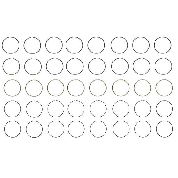 Piston Ring Set - Cast (Size Standard) | Compatible with GM/Chevrolet 283/307 / 324/350 OHV V8 16V Engines
