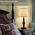 thumbnail image 5 of NATYSWAN Table Lamps Set of 2, Lamps for Bedroom with USB Charging Ports, 3 Way Dimmable Touch with Linen Fabric Lampshade, Modern Small Lamp for Nightstand, Living Room (Bulbs Included), 5 of 8
