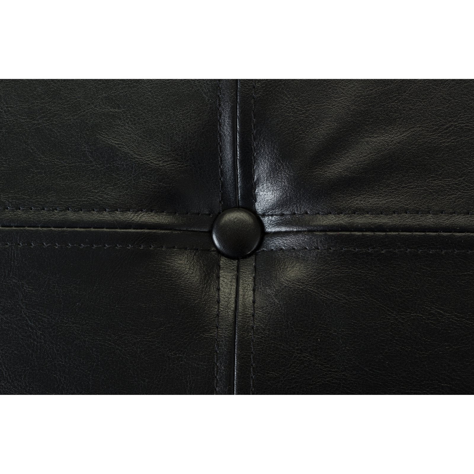 Simplify Faux Leather Folding Storage Ottoman Cube in Chocolate