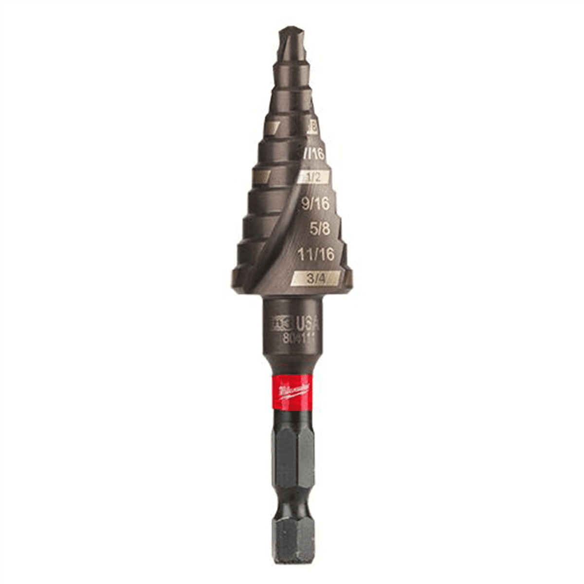 Milwaukee 48-89-9243 - 3/16" to 3/4" SHOCKWAVE Impact Duty Fractional Step Drill Bit