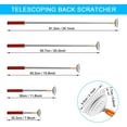 thumbnail image 4 of Back Scratcher Long Extendable. Stainless Steel Back Scratcher with Wood Handle/ Wide Rake Head/ Hanging Loop. Heavy Duty Manual Head Neck Foot Back Scratcher Massager Tool, 4 of 5