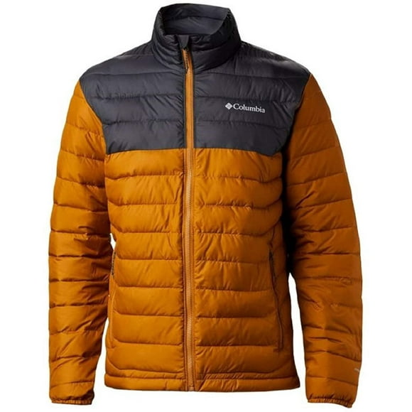 Columbia Men's Powder Lite Insulated Jacket, Burnished Amber, Shark, XL