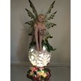 thumbnail image 4 of Autumn Fairie Sitting on Changing Color Led Orb Meadow Mushroom Fairy Statue, 4 of 5
