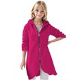 thumbnail image 3 of Atogsazn Children Girl Zip Up Jacket Kid Casual Long Sleeve Hooded Jacket Spring Fall Clothes Fashion Hot Pink 11-12 Years, 3 of 5