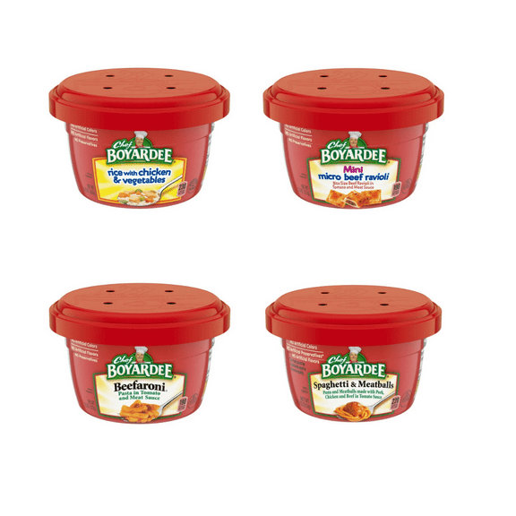 Chef Boyardee 7.5 oz Pasta Bowl 12-Count Variety Pack – Classic Ready-to-Eat Meals