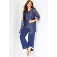 thumbnail image 4 of Catherines Women's Plus Size Petite Luna Lace 3-Piece Pant Suit, 4 of 6
