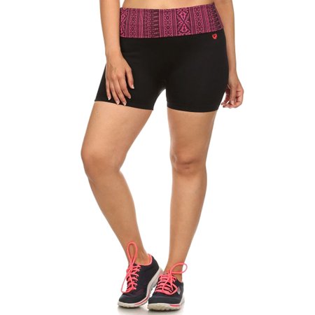 Junior'sActivewear Workout Yoga Stretchy Running Shorts, Hot Pink,