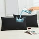 thumbnail image 1 of Amorosa 2 Piezas Fundas de Almohadas Impermeable Protectores de Almohada Suaves y Acogedoras para el Hogar Dormitorio Hotel Negro Estándar-50*80cm, 1 of 7