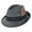 Gray, variant on Blues Crushable Wool Felt Trilby Fedora Hat - XL - Black