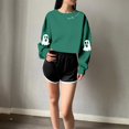 thumbnail image 2 of Certgust Sweatshirt Women Under $10 Womens Crop Sweatshirt Fall Halloween Long Sleeve Pullover Season Sweatshirt Cropped Style, 2 of 4