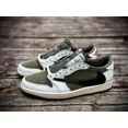 thumbnail image 1 of AJ1 Retro Low Travis Scott Medium Olive Unisex Sneakers DM7866-200, 1 of 6