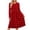 Red, variant on Miqool Womens Plaid Midi Dress, Pleated Crew Neck Long Sleeve Work Dresses, Loose Fit Holiday Daily Dresses