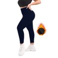 thumbnail image 5 of qucoqpe Womens Plus Size High Waist Fleece-Lined Thermal Yoga Pants Fall Winter Stretchy Comfortable Warm Workout Leggings, 5 of 6