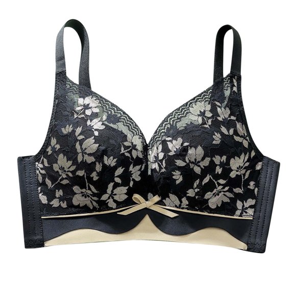 Cavosen Front Closure Bras for Women Plus Size Cotton Wireless Bras Push Up Graphic Bralettes Spaghetti Strap Breathable Everyday Underwear