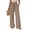 Light Brown -AJ10, variant on Wide Leg Pants for Women Flowy Palazzo Drawstring Elastic Waist Trousers with Pockets Summer Beach Vacation Light Brown 3XL