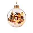 thumbnail image 2 of Glowing 3D Christmas Story Ornament, 3.9" Warm LED Light Miniature Winter Scene Hanging Bauble, Christmas Tree Hanging Decor Ball, Holiday Home & Party Decoration for Window, 2 of 6