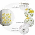 thumbnail image 5 of Small Stall Shower Curtain 36x72 Inch Narrow Half Size Yellow Daisy Bath Curtains Bathroom Decor Spring Floral Summer Botanical Watercolor Waterproof Fabric Shower Curtain Set with Hooks 36 Inch, 5 of 6
