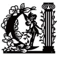 thumbnail image 2 of Fairy Roman Column Metal Wall Art Decor Black Wall Hanging Decor Silhouette Wall Art for Home Bedroom Living Room Garden Hotel Office Wall Christmas Festival Decoration Gift 10.79×11.77", 2 of 8