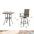 thumbnail image 7 of Sophia & William 5 Piece Outdoor Patio Bar Set Patio Bar Height Swivel Chairs Padded Textilene Chairs and Table Bistro Set for Bckyard, Deck, 7 of 7