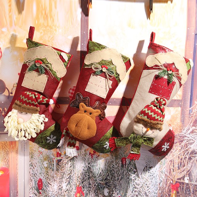 Calcetines de Navidad, Medias de Navidad Bolsa de regalo de Navidad grande Calcetines de Navidad para