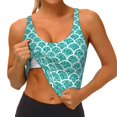 thumbnail image 3 of Fuzoiu Aquamarine Glitter1 Print Women's Sports Vest,U-Back Sports Tank,Gym Vests,Athletic Sleeveless Shirts,Exercise Undershirts,Yoga, Gym, and Dance Wear-Large, 3 of 8