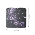 thumbnail image 2 of Espejo de mano cuadrado para mujeres de 1 Pc de Unique Bargains para viajar en negro púrpura de vidrio, 2 of 5