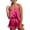 Hot Pink#3038mm, variant on AHMOMEI Silk Pajamas for Women Satin Cami Pjs Set V Neck Camisole Shorts Set Adjustable Strap Sleepwear Green S