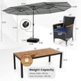 thumbnail image 3 of Gymax Ensemble de Salle à Manger de Patio 11 Pcs avec Parasol de Patio Double Face de 15 Pi (Base Incluse) Gris, 3 of 6