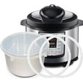 thumbnail image 1 of Silicone Sealing Ring Gaskets (2) + Silicone Inner Pot Lid Cover (1) Accessories Compatible with 5/6 Qt Instant Pot and Other Pressure Cookers (5/6QUART), 1 of 7