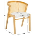 thumbnail image 3 of SAFAVIEH Edan Mid-Century Polyester Solid Dining Bistro Chair, Natural/White, 3 of 13