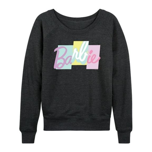 Barbie - Color Block Logo - Women's Lightweight French Terry Long Sleeve Shirt