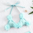 thumbnail image 6 of WUANDIXFA Baby Girl Bikini Sets Toddler Girls Two Pieces Swimsuit Solid Flowers Bikini Swimwear Summer Beach Bathing Suit 12-18 Months,Light Blue, 6 of 6