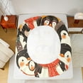 thumbnail image 5 of Manfei Cartoon Animal Lover Twin Sheet Sets, Winter Antarctic Penguin Twin Fitted Sheet, Kawaii Wildlife Flat Sheet, Lightweight Room Decor, 3-Piece, 5 of 7