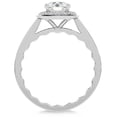 thumbnail image 4 of Empire Jewelry Round Cut Excellent 1.9 Ct Moissanite Rings - 14K White Gold Plated Rings - Women's Jewellery Anniversary Ring - Bridal Moissanite Jewellery - Halo Wedding Proposal Rings friend, 4 of 4