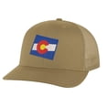 thumbnail image 2 of Colorado Trucker Hat - Embroidered State Flag Patriotic Mesh Snapback Cap - Centennial State Pride (Black), 2 of 9