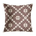 thumbnail image 1 of BOSDECO Brown Pattern Ethnic Ancient Ornamental Geometric Forms American Pillow Case Pillow Cover 20x20 inch, 1 of 1